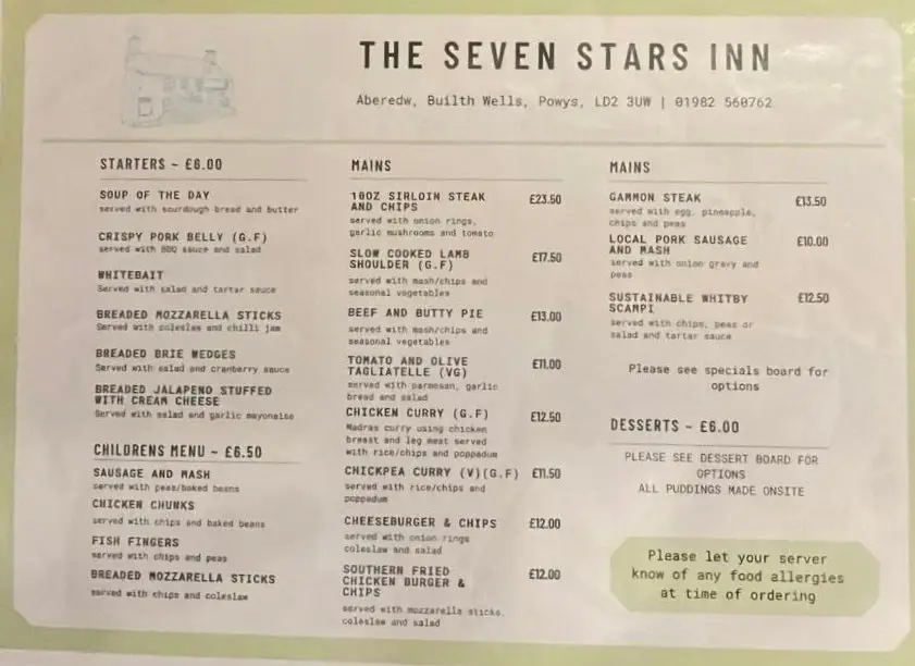 Menu_The Seven Stars Inn Aberedw_Builth Wells_image_1
