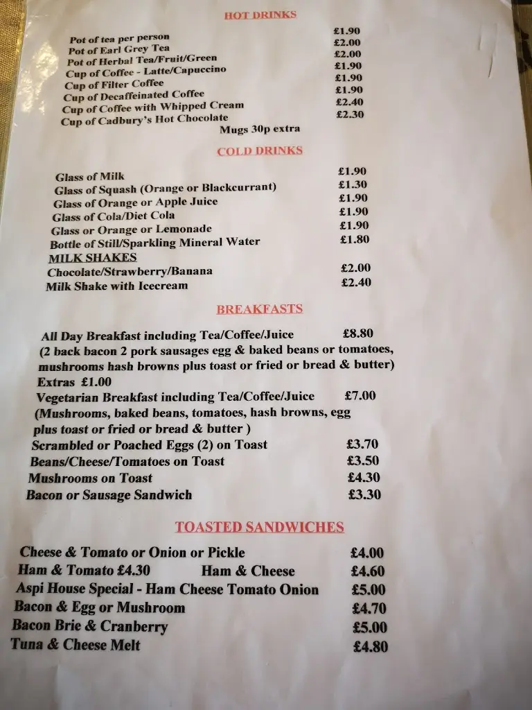 Menu_Aspidistra Restaurant_Builth Wells_image_1