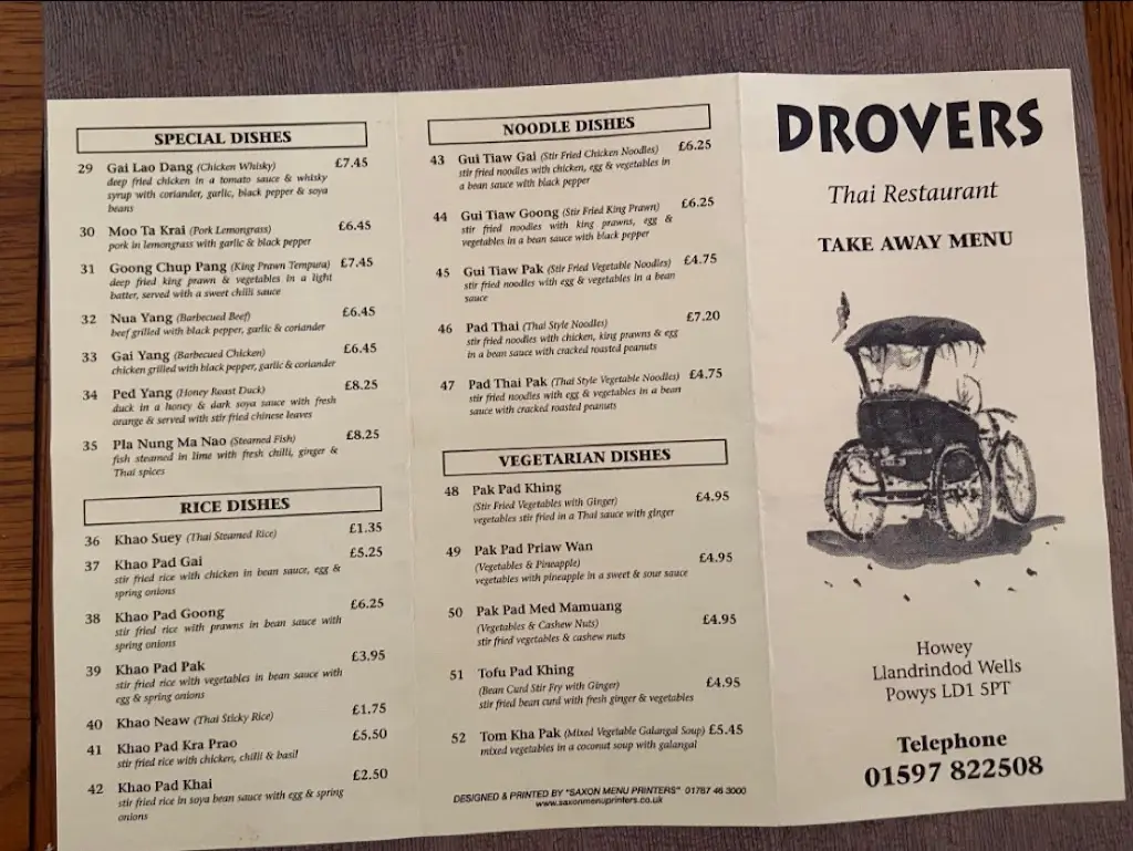 Menu_Drovers_Builth Wells_image_1