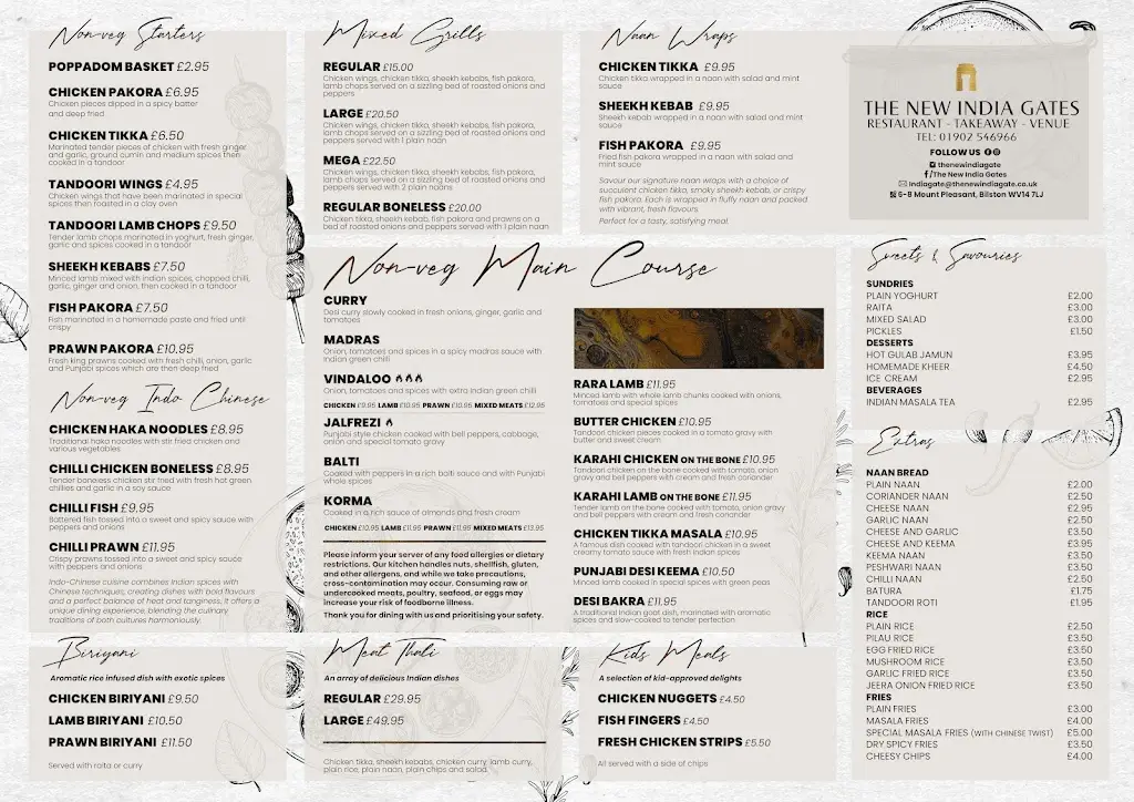 Menu_The New India Gates_Bilston_image_1