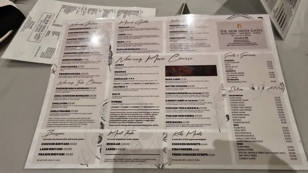 Menu_The New India Gates_Bilston_image_3