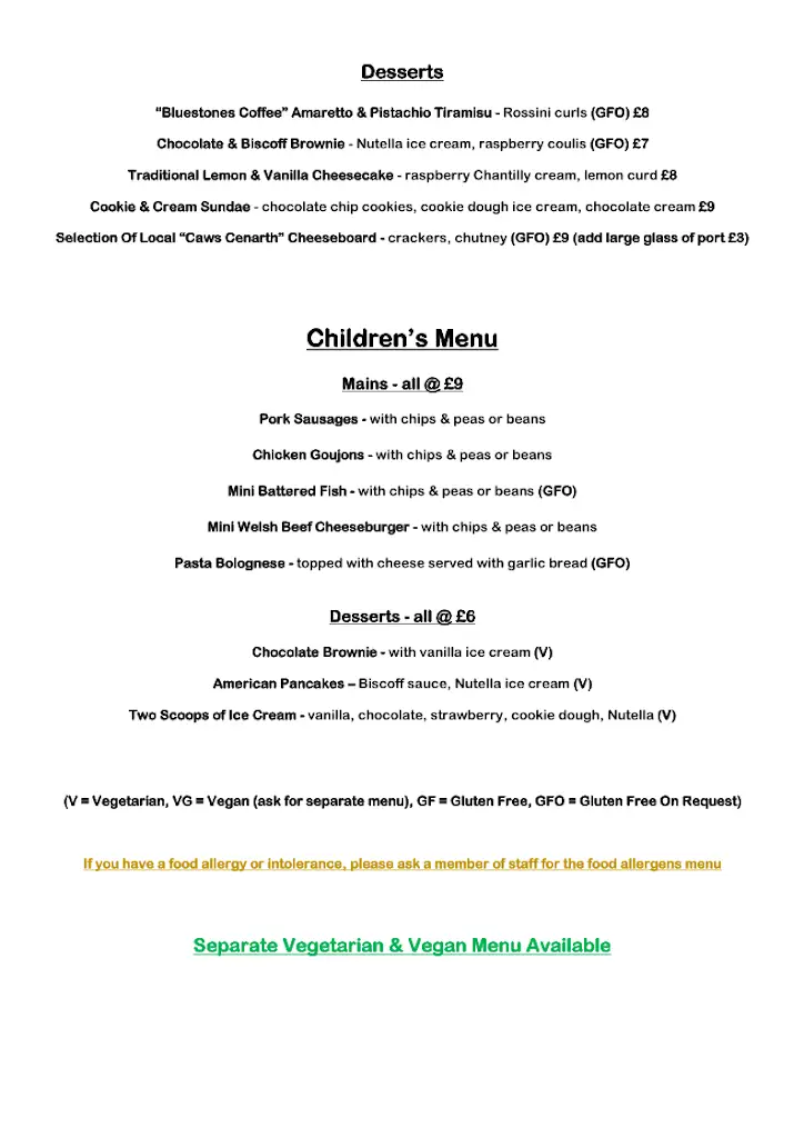 Menu_The Nags Head_Crymych_image_1