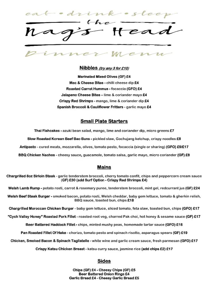 Menu_The Nags Head_Crymych_image_2