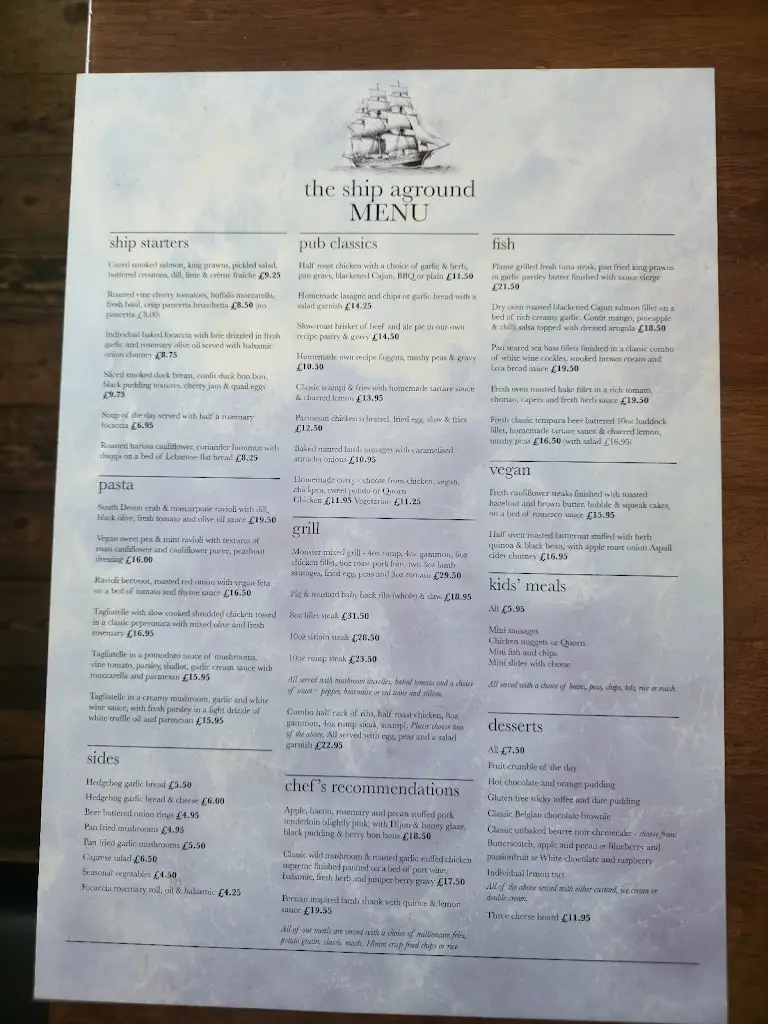 Menu_Ship Aground Pembrey_Burry Port_image_2