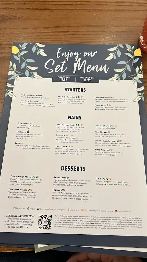 Menu_Bella Italia - Wolverhampton_Bilston_image_3