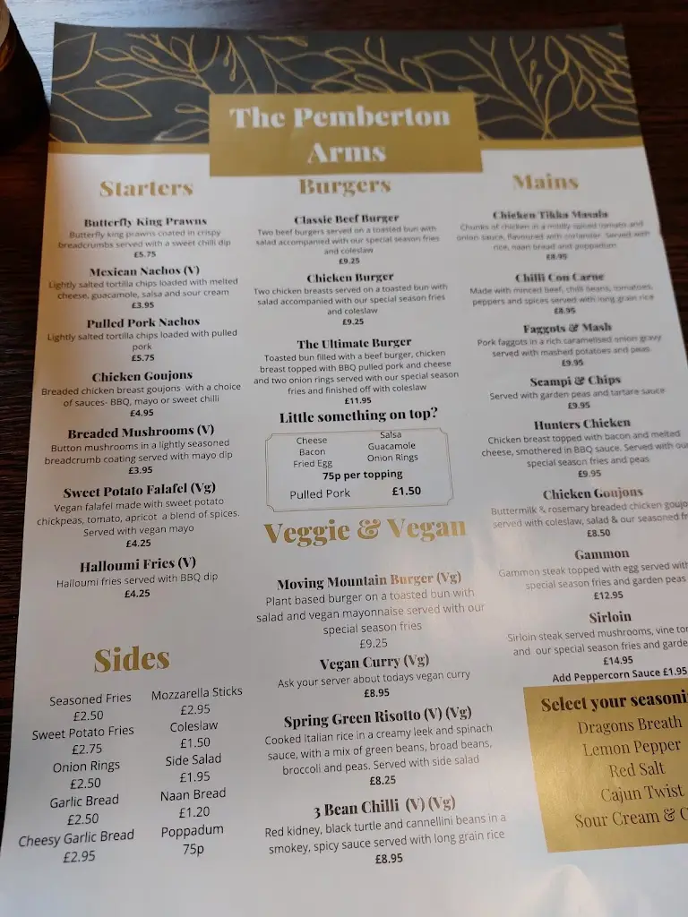 Menu_The Pemberton Arms_Burry Port_image_4