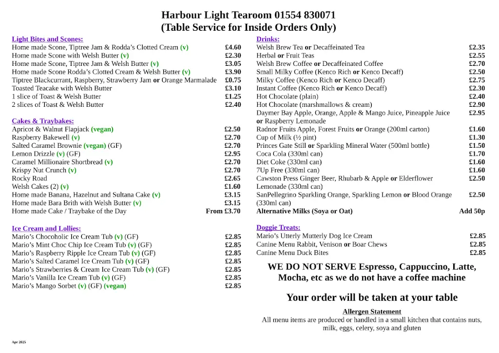 Menu_Harbour Light Tearoom_Burry Port_image_2