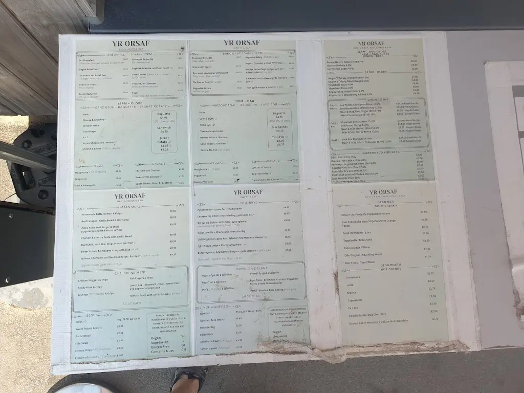 Menu_Yr Orsaf. Pembrey Country Park Cafe/Restaurant_Burry Port_image_3