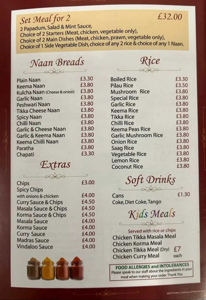 Menu_Sham'z Spice_Burry Port_image_1