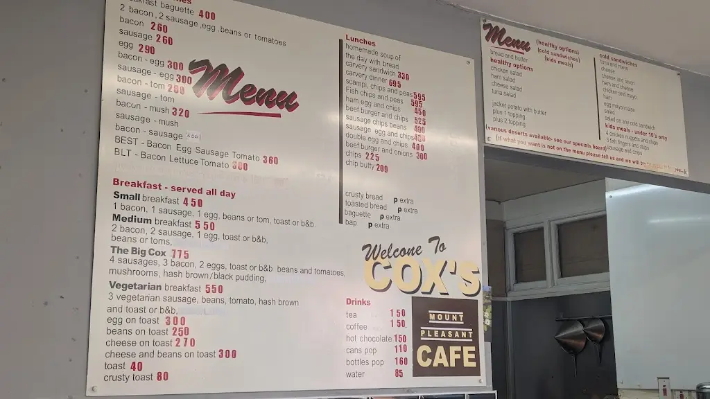 Menu_Cox's cafe, Bilston_Bilston_image_1