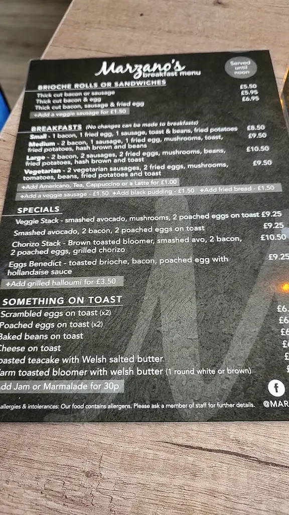 Menu_Marzano's_Burry Port_image_1