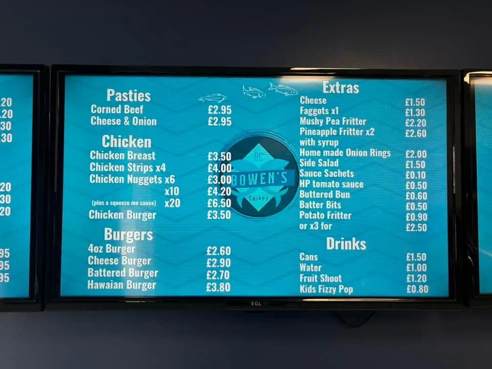 Menu_Bowen‘s Chippy_Burry Port_image_1