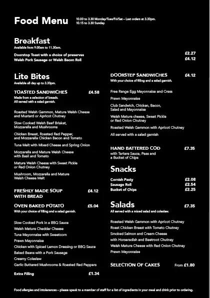 Menu_Yr Oriel Restaurant, Leekes Cross Hands_Cross Hands_image_1