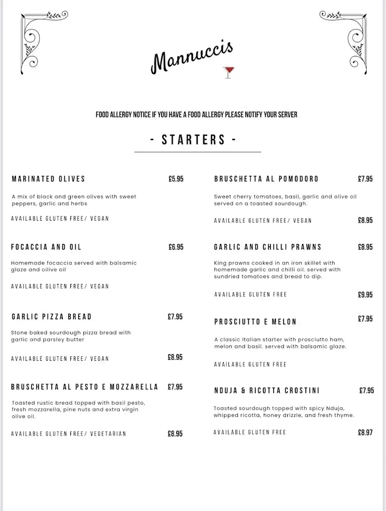 Menu_Mannucci’s Italian Restaurant_Cardigan_image_1