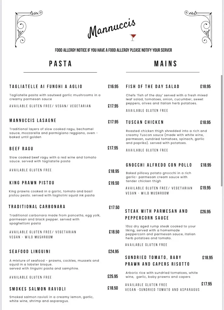 Menu_Mannucci’s Italian Restaurant_Cardigan_image_2