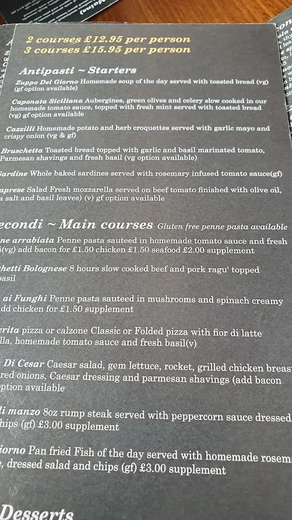 Menu_Bella Ciao Port Talbot_Cwmafan_image_3