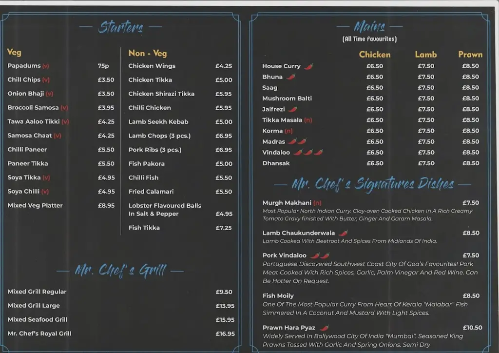 Menu_The Old Bush Bar & Grill_Bilston_image_1