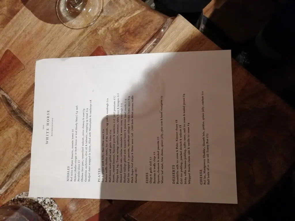Menu_The White Horse Restaurant_Denbighshire_image_3
