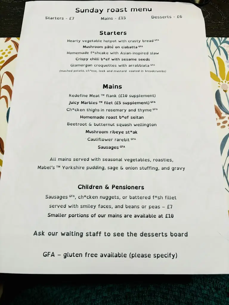 Menu_The Queen Inn_Cwmbran_image_1