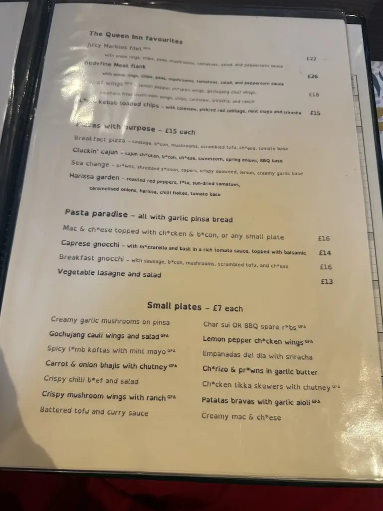 Menu_The Queen Inn_Cwmbran_image_4