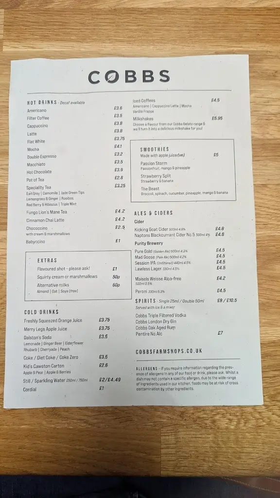 Menu_Astons Cafe_Bilston_immagine_1