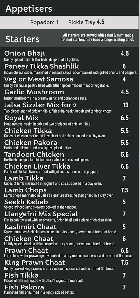 Menu_Jalsa Llangefni_Gaerwen_image_2