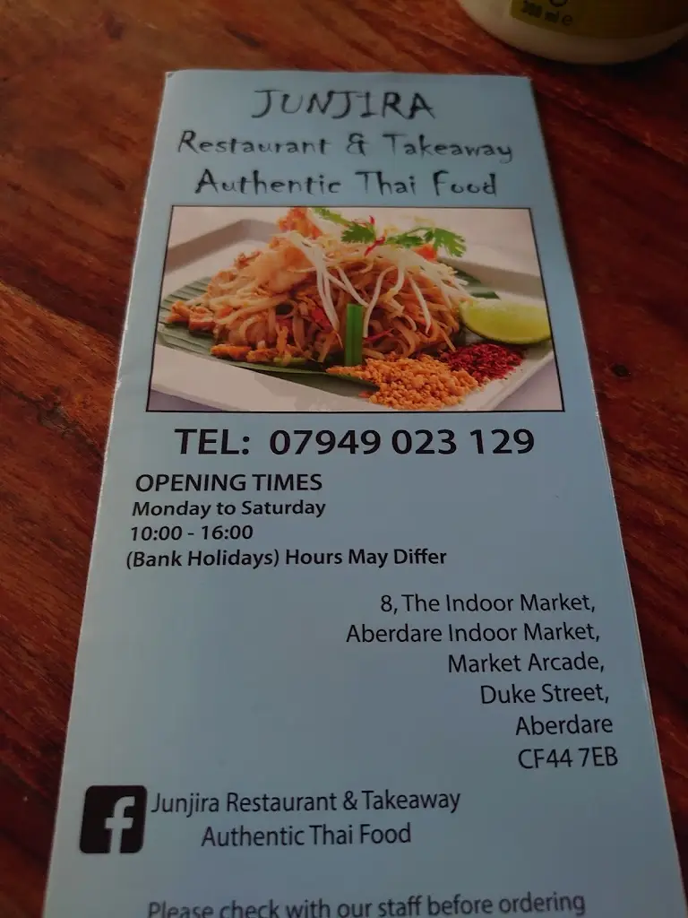 Menu_Junjira Restaurant & Takeaway_Cwmbach_image_1