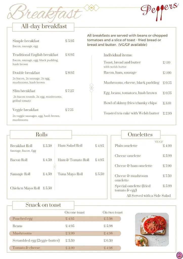 Menu_Peppers restaurant_Cwmbach_image_1