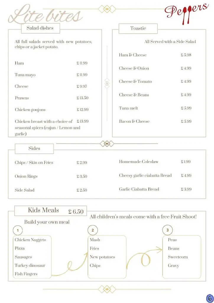 Menu_Peppers restaurant_Cwmbach_image_3