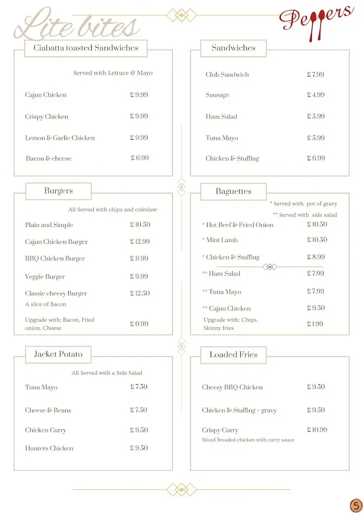 Menu_Peppers restaurant_Cwmbach_image_4