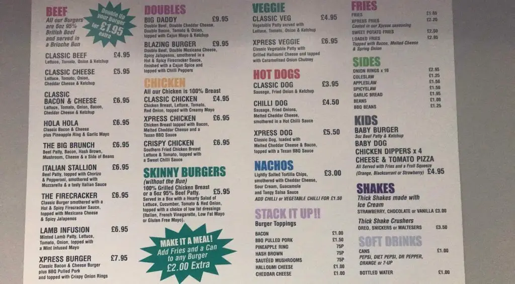 Menü_Burger Express_Cwmbach_Bild_3