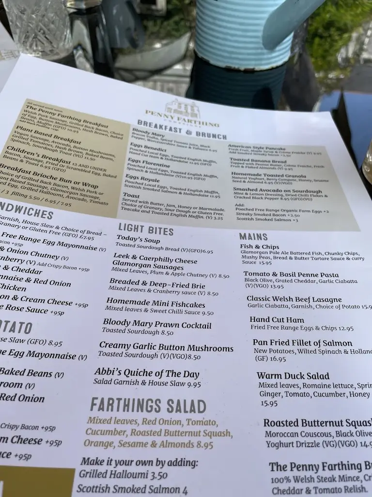 Menu_The Penny Farthing - Cowbridge_Cowbridge_image_1