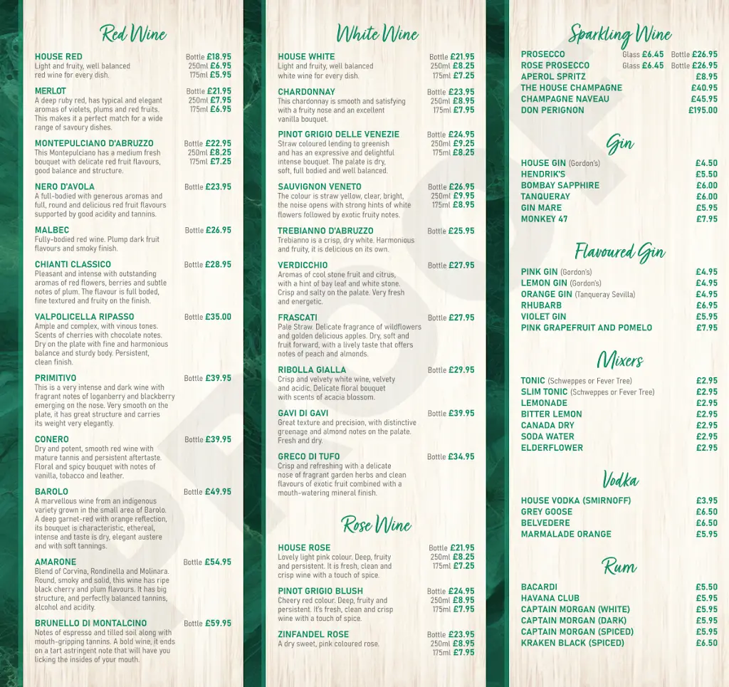 Menu_TOSCANA COWBRIDGE_Cowbridge_image_1