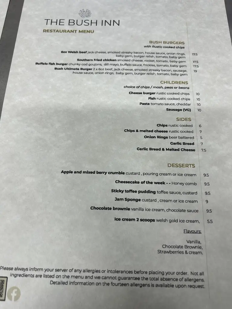 Menu_The Bush Inn_Cowbridge_image_3