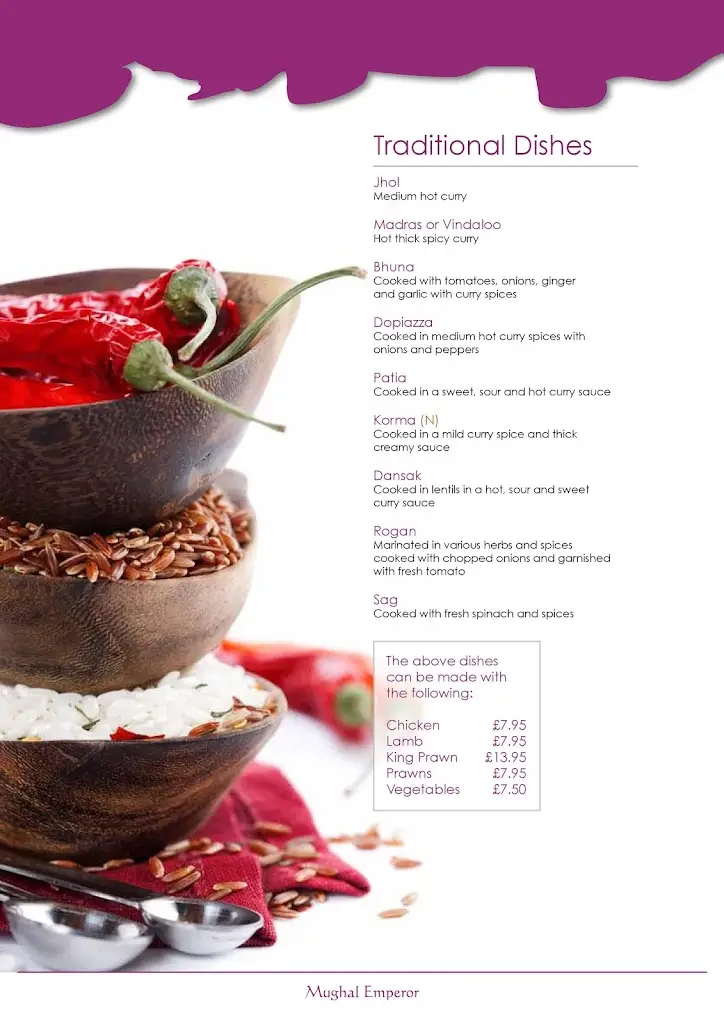 Menu_Mughal Emperor_Cowbridge_image_2