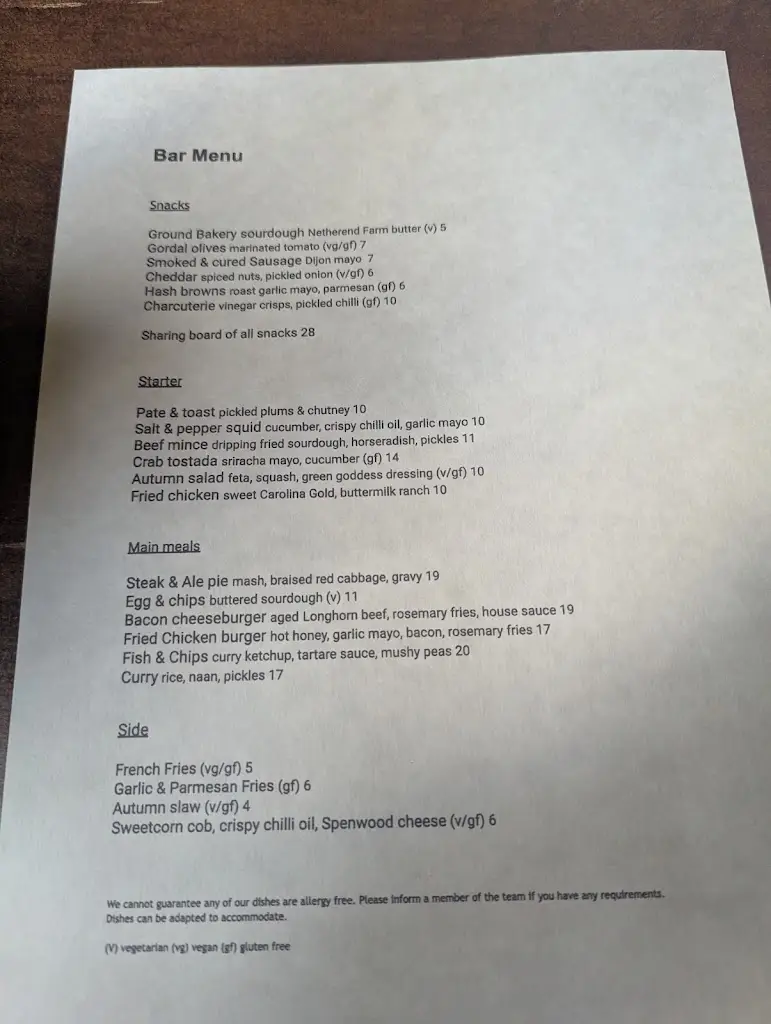 Menü_The Fox at Penllyn_Cowbridge_Bild_3