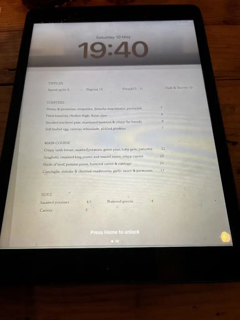 Menu_The Humble Onion_Dinas Powys_image_1