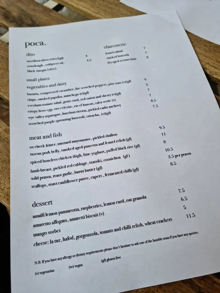 Menu_The Humble Onion_Dinas Powys_image_2