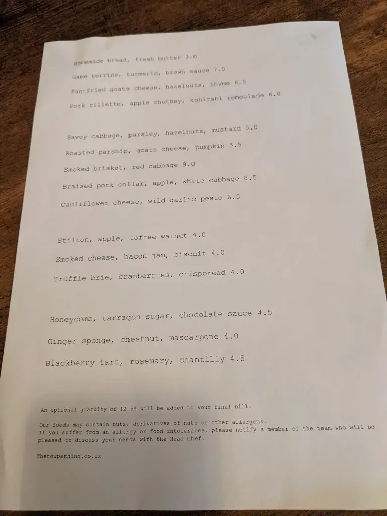 Menu_The Towpath Inn_Gilwern_image_4