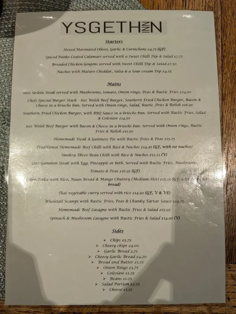 Menu_YSGETHIN INN_Dyffryn Ardudwy_image_1