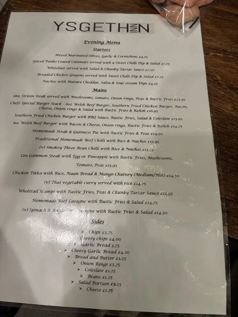 Menu_YSGETHIN INN_Dyffryn Ardudwy_image_2