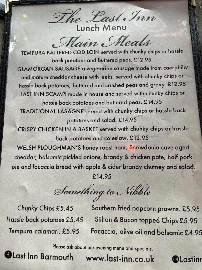 Menu_The Last Inn_Dyffryn Ardudwy_image_3