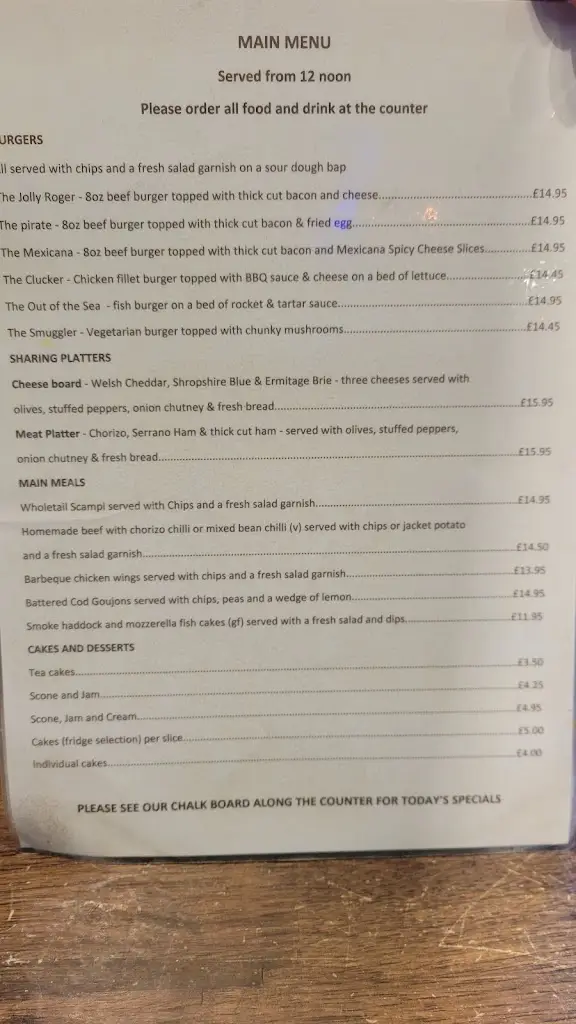 Menu_Davy Jones Locker_Dyffryn Ardudwy_image_4