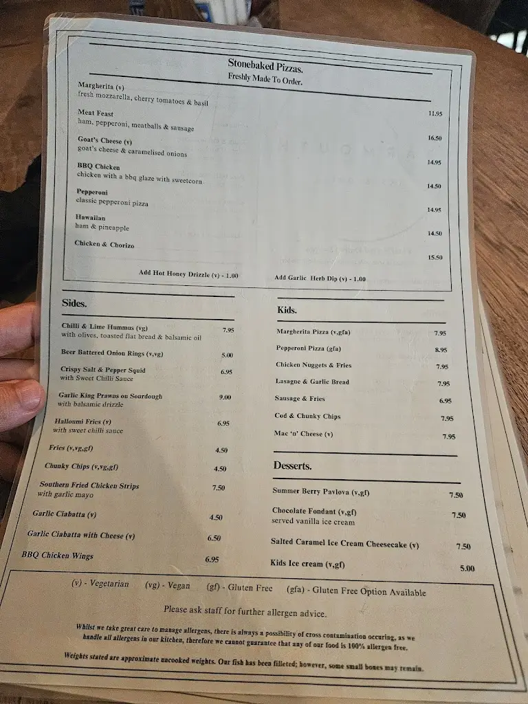 Menu_The Barmouth Bar & Grill_Dyffryn Ardudwy_image_1