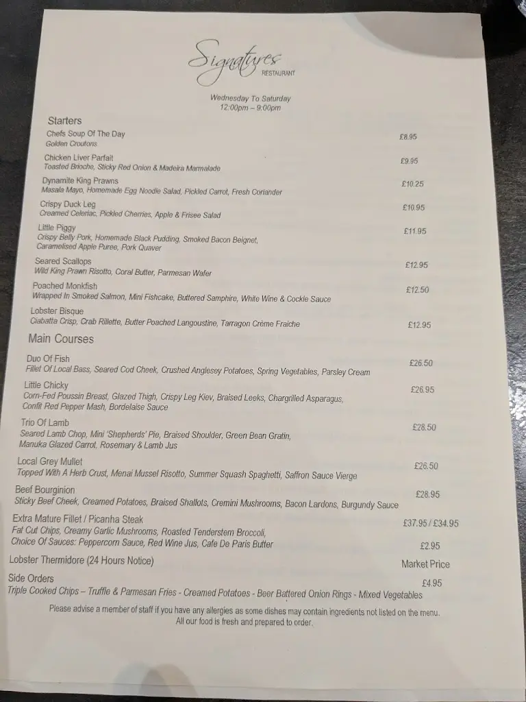 Menu_Signatures Restaurant_Conwy_imagen_1