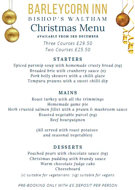 Menu_The Barleycorn Inn_Bishops Waltham_image_3