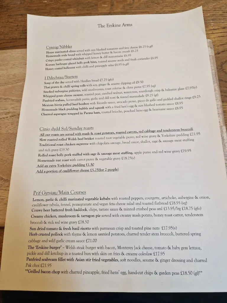 Menu_The Erskine Arms_Conwy_image_2