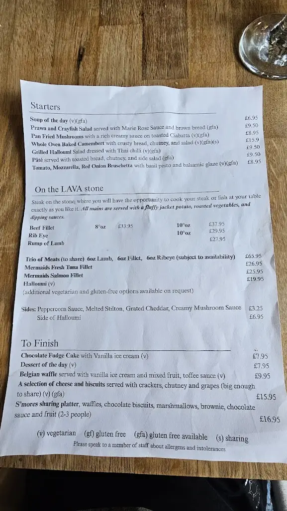 Menu_Steak on the Stone_Conwy_image_3