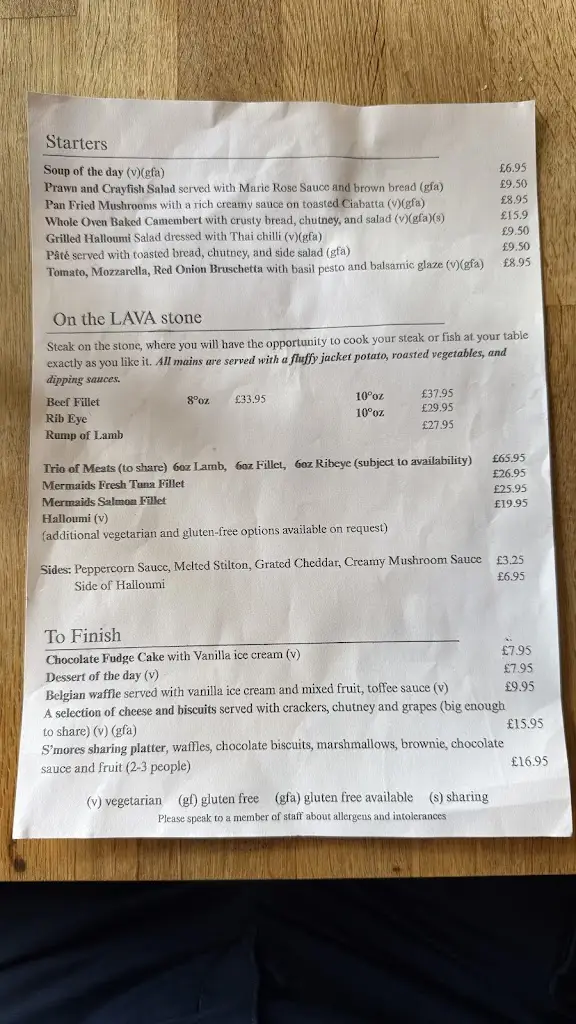 Menu_Steak on the Stone_Conwy_image_4