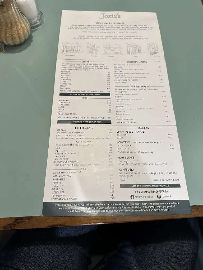 Menu_Josie's_Bishops Waltham_image_3